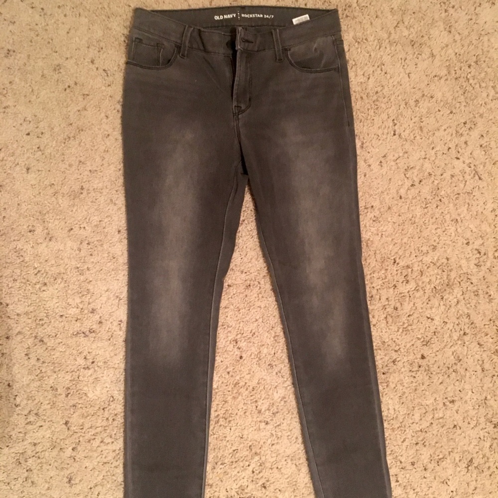 Old Navy Rockstar 24/7 petite grey jeggings